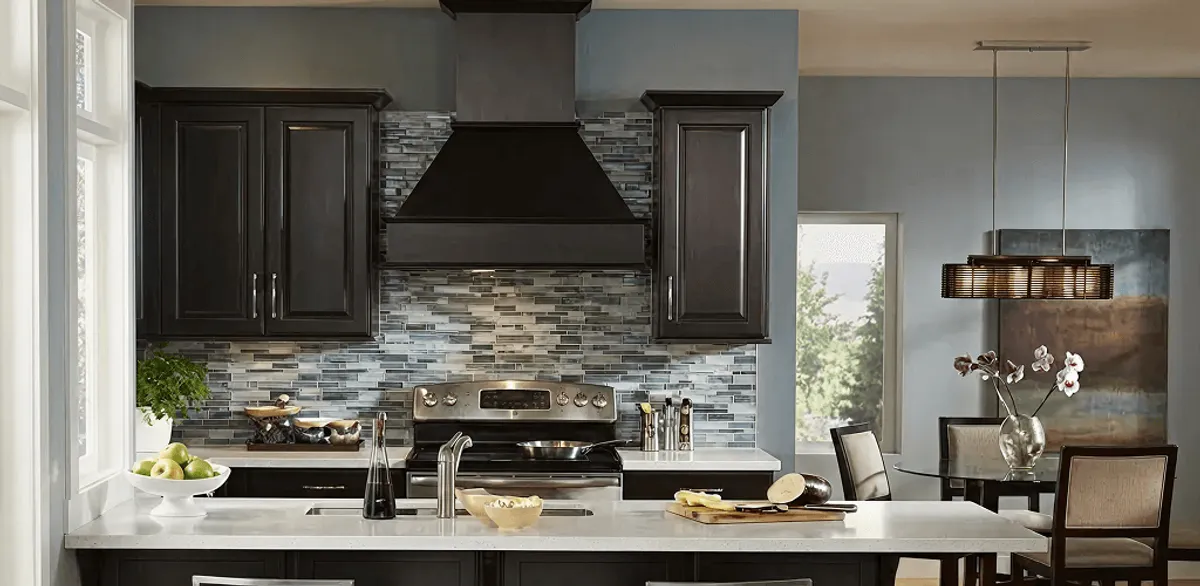 Kitchen cabinet painting and refinishing in a modern kitchen in Cleveland, OH
