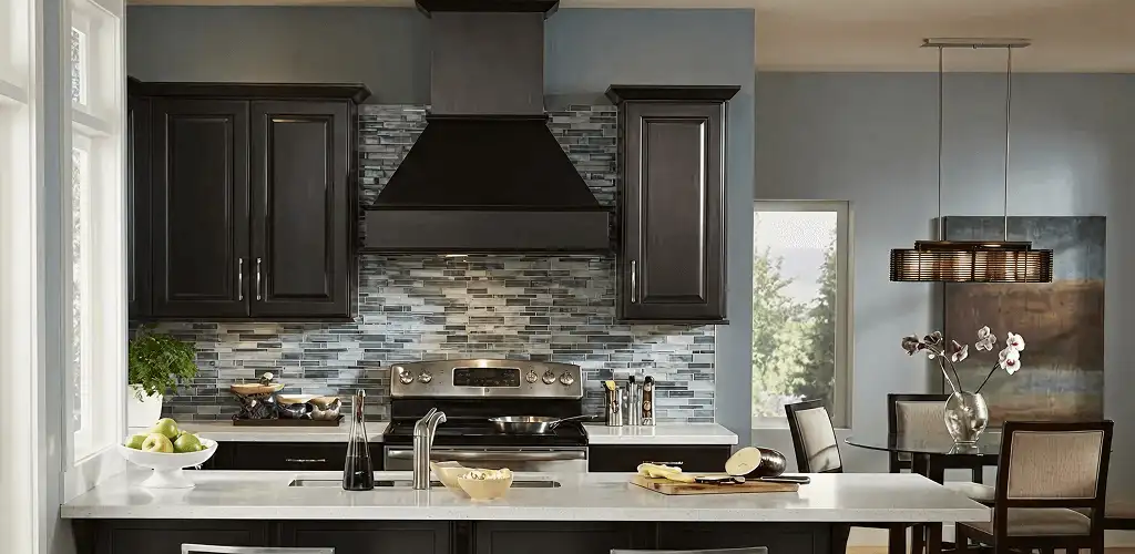 Kitchen cabinet painting and refinishing in a modern kitchen in Cleveland, OH